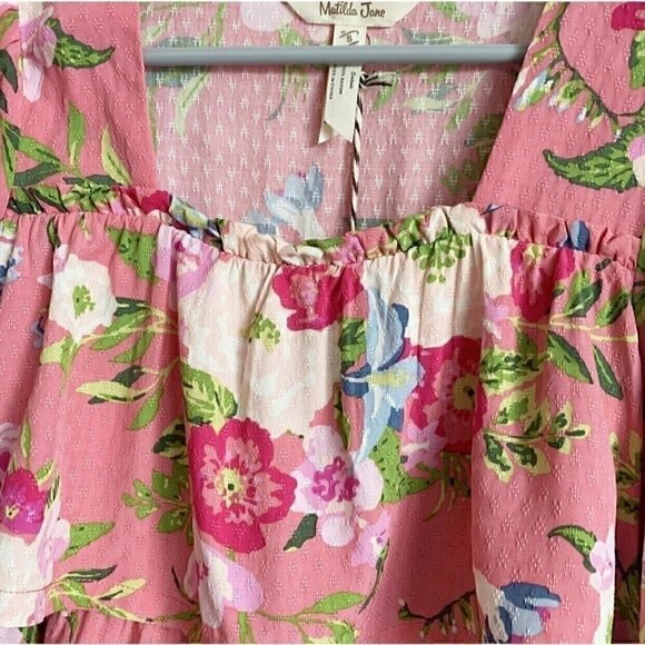 NWT Matilda Jane Girl Always Blooming Floral Pink Top Blouse - Picture 4 of 8